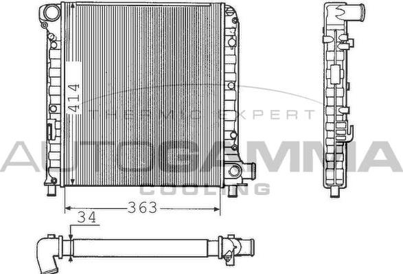 Autogamma 100270 - Radiator, racire motor aaoparts.ro