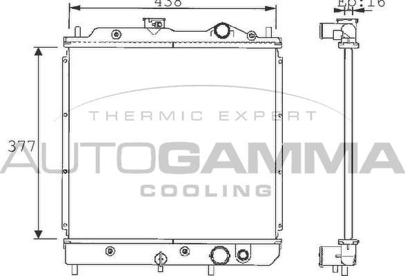Autogamma 101434 - Radiator, racire motor aaoparts.ro