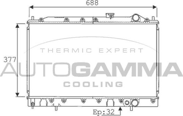 Autogamma 101433 - Radiator, racire motor aaoparts.ro