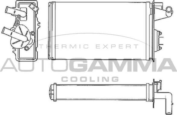 Autogamma 101621 - Schimbator caldura, incalzire habitaclu aaoparts.ro