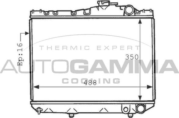 Autogamma 101033 - Radiator, racire motor aaoparts.ro