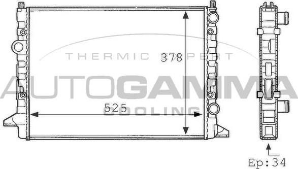 Autogamma 101076 - Radiator, racire motor aaoparts.ro