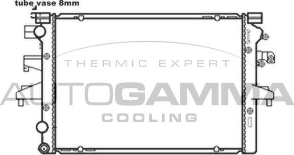 Autogamma 103544 - Radiator, racire motor aaoparts.ro