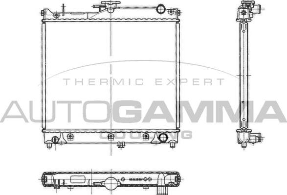 Autogamma 103064 - Radiator, racire motor aaoparts.ro
