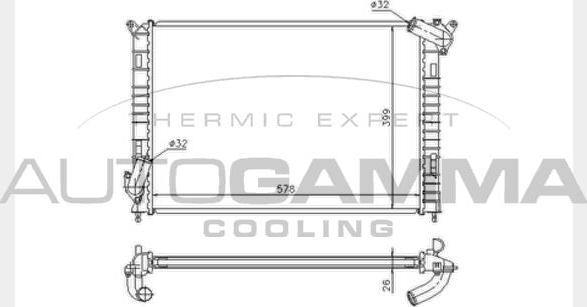 Autogamma 103201 - Radiator, racire motor aaoparts.ro