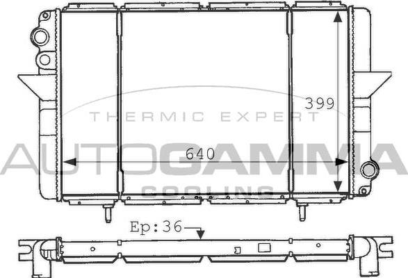 Autogamma 102852 - Radiator, racire motor aaoparts.ro