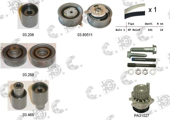 Autokit 04.5054PA - Set curea de distributie aaoparts.ro