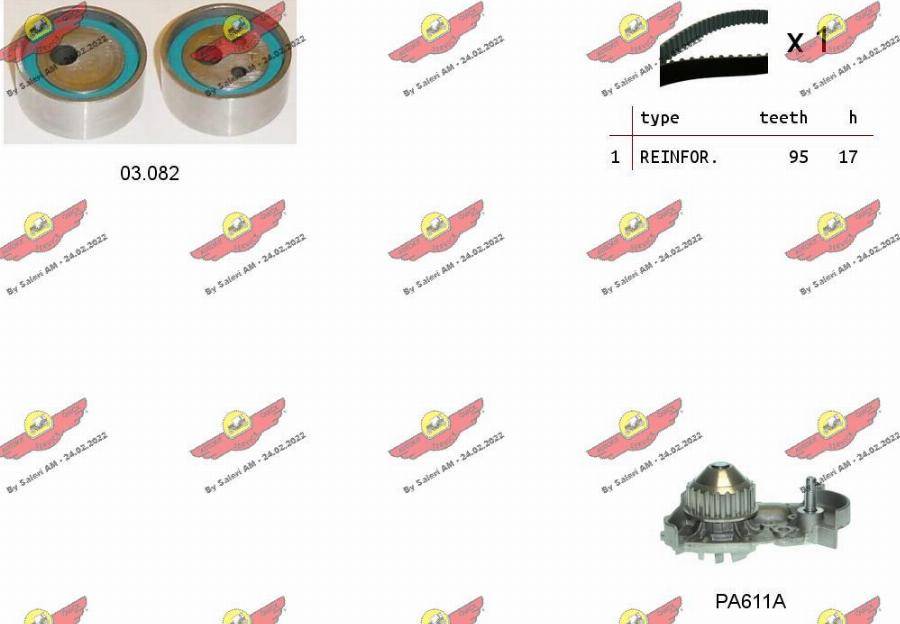 Autokit 04.5029PA2 - Set pompa apa + curea dintata aaoparts.ro