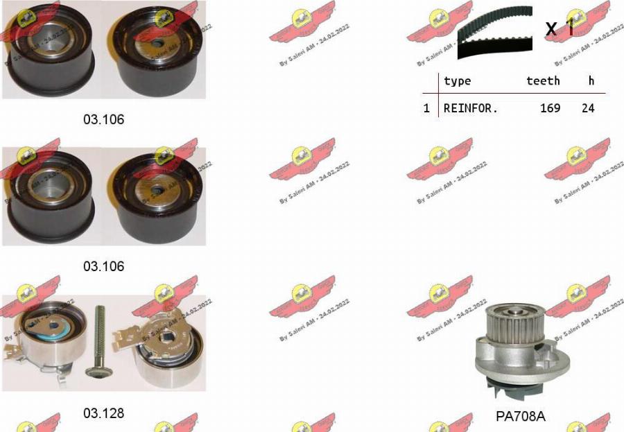 Autokit 04.5020PA - Set pompa apa + curea dintata aaoparts.ro