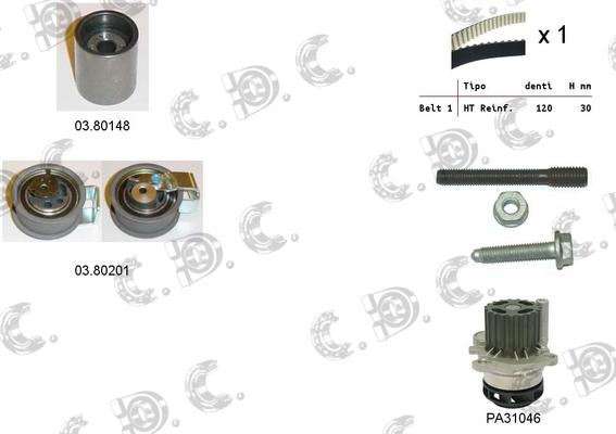 Autokit 04.5129PA - Set curea de distributie aaoparts.ro