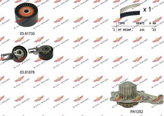 Autokit 04.5348PA - Set pompa apa + curea dintata aaoparts.ro