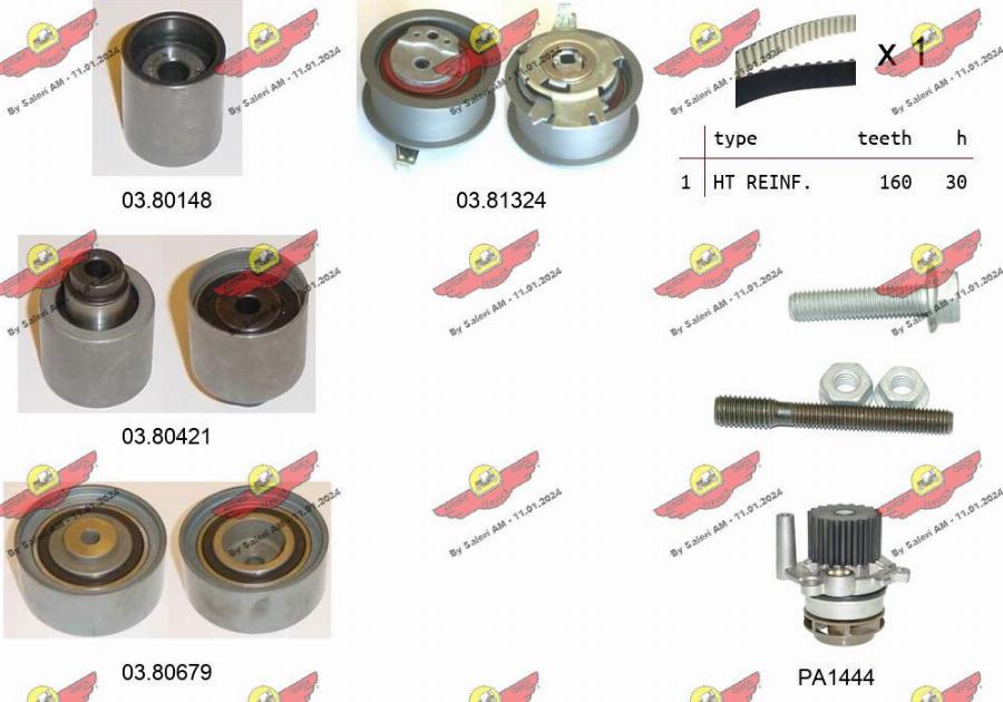 Autokit 04.5285PA2 - Set pompa apa + curea dintata aaoparts.ro