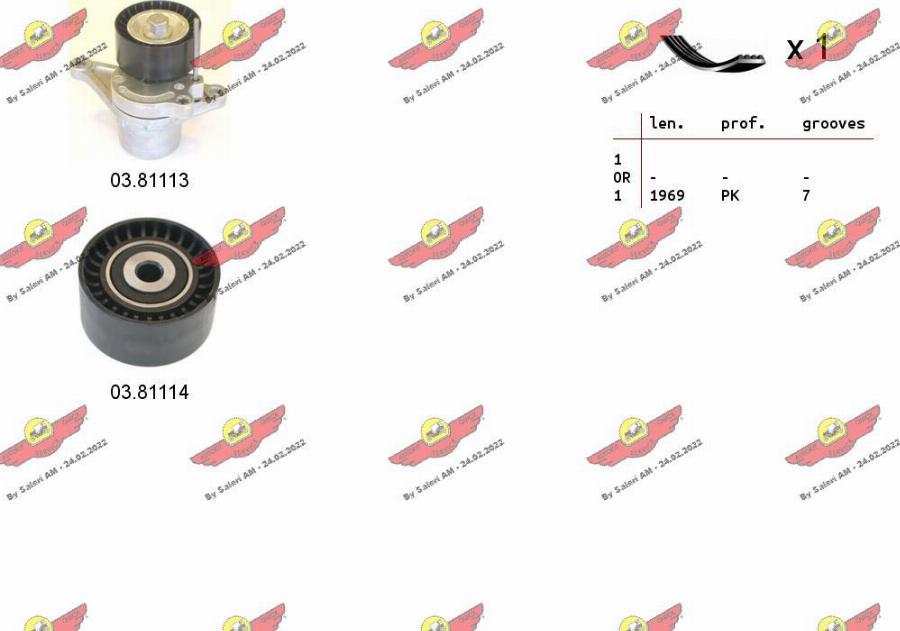 Autokit 06.0136 - Set curea transmisie cu caneluri aaoparts.ro