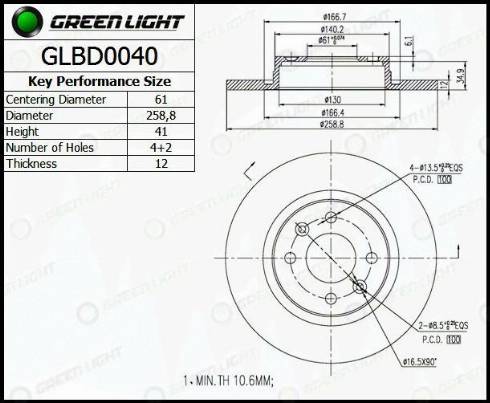 AutomotiveAdriado GLBD0040 - Disc frana aaoparts.ro