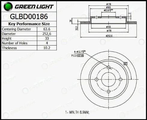 AutomotiveAdriado GLBD0186 - Disc frana aaoparts.ro