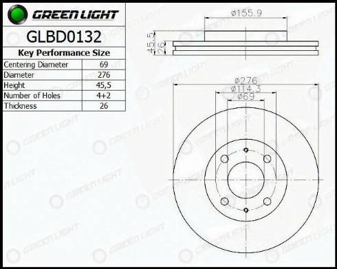 AutomotiveAdriado GLBD0132 - Disc frana aaoparts.ro