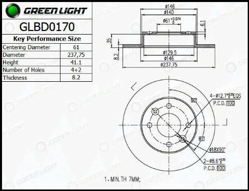 AutomotiveAdriado GLBD0170 - Disc frana aaoparts.ro