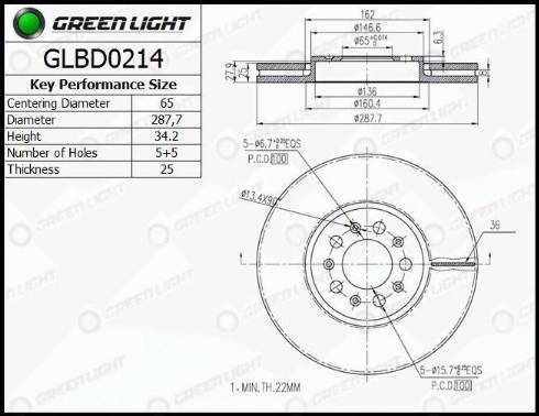 AutomotiveAdriado GLBD0214 - Disc frana aaoparts.ro