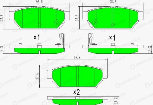 AutomotiveAdriado GLBP0440 - Set placute frana,frana disc aaoparts.ro