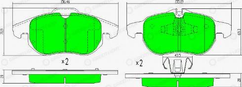 AutomotiveAdriado GLBP0099 - Set placute frana,frana disc aaoparts.ro