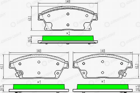 AutomotiveAdriado GLBP0091 - Set placute frana,frana disc aaoparts.ro