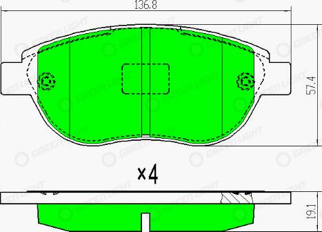 AutomotiveAdriado GLBP0047 - Set placute frana,frana disc aaoparts.ro