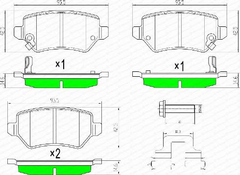 AutomotiveAdriado GLBP0009 - Set placute frana,frana disc aaoparts.ro