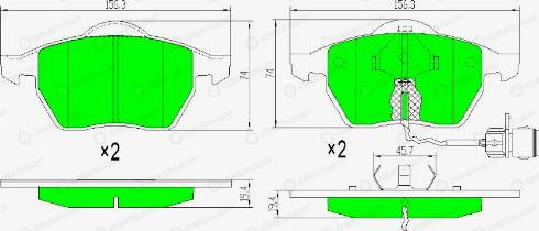 AutomotiveAdriado GLBP0006 - Set placute frana,frana disc aaoparts.ro
