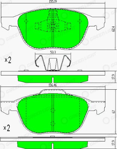 AutomotiveAdriado GLBP0012 - Set placute frana,frana disc aaoparts.ro