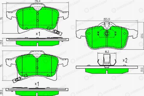 AutomotiveAdriado GLBP0017 - Set placute frana,frana disc aaoparts.ro