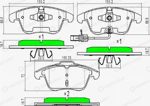 AutomotiveAdriado GLBP0038 - Set placute frana,frana disc aaoparts.ro