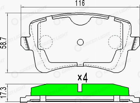 AutomotiveAdriado GLBP0032 - Set placute frana,frana disc aaoparts.ro