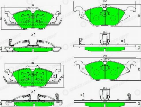 AutomotiveAdriado GLBP0024 - Set placute frana,frana disc aaoparts.ro