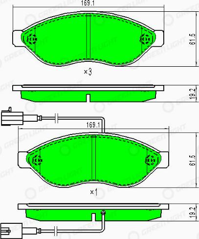 AutomotiveAdriado GLBP0020 - Set placute frana,frana disc aaoparts.ro