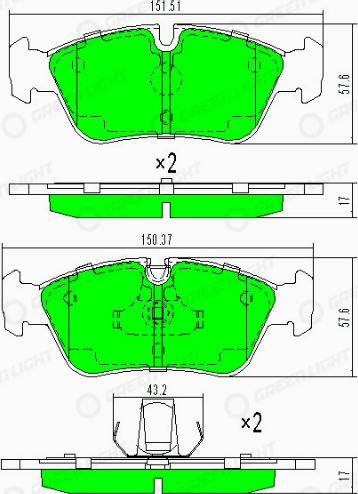 AutomotiveAdriado GLBP0027 - Set placute frana,frana disc aaoparts.ro
