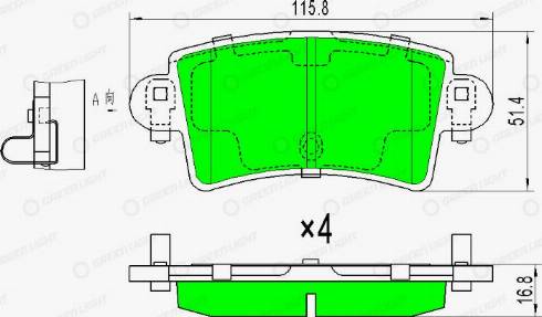 AutomotiveAdriado GLBP0072 - Set placute frana,frana disc aaoparts.ro