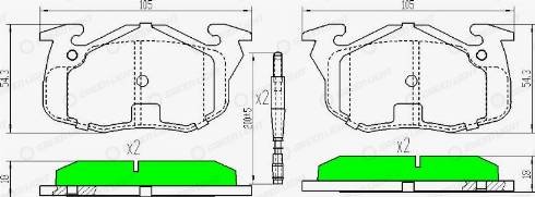AutomotiveAdriado GLBP0107 - Set placute frana,frana disc aaoparts.ro