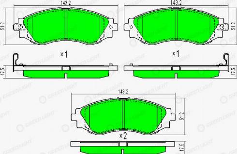 AutomotiveAdriado GLBP0186 - Set placute frana,frana disc aaoparts.ro