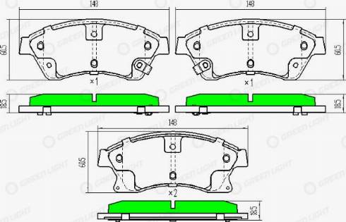 AutomotiveAdriado GLBP0132 - Set placute frana,frana disc aaoparts.ro