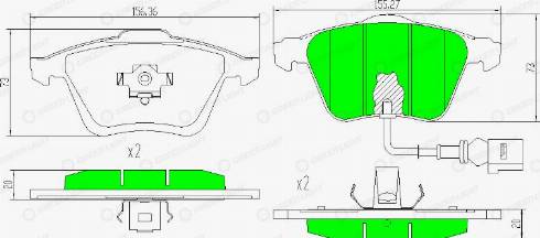 AutomotiveAdriado GLBP0343 - Set placute frana,frana disc aaoparts.ro