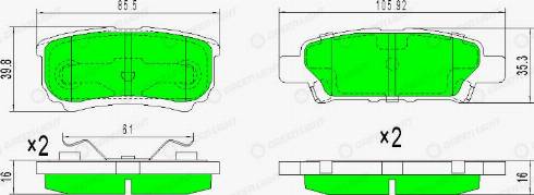 AutomotiveAdriado GLBP0362 - Set placute frana,frana disc aaoparts.ro