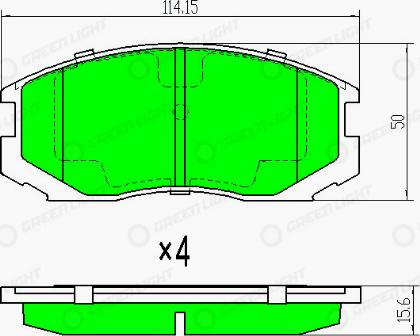 AutomotiveAdriado GLBP0308 - Set placute frana,frana disc aaoparts.ro