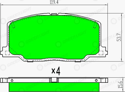 AutomotiveAdriado GLBP0386 - Set placute frana,frana disc aaoparts.ro