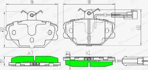 AutomotiveAdriado GLBP0256 - Set placute frana,frana disc aaoparts.ro