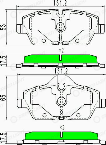 AutomotiveAdriado GLBP0250 - Set placute frana,frana disc aaoparts.ro