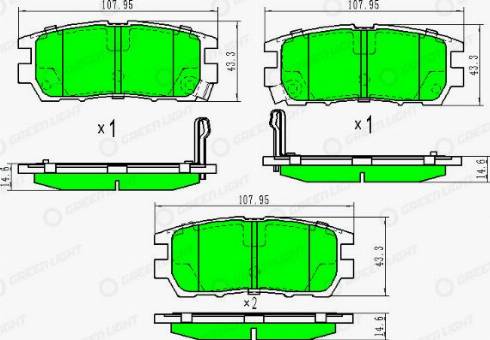 AutomotiveAdriado GLBP0204 - Set placute frana,frana disc aaoparts.ro