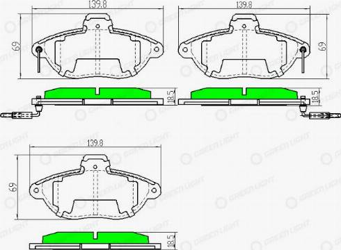 AutomotiveAdriado GLBP0284 - Set placute frana,frana disc aaoparts.ro