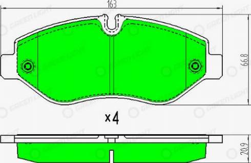 AutomotiveAdriado GLBP0229 - Set placute frana,frana disc aaoparts.ro