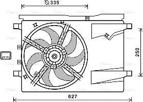 AVA CN7549 - Ventilator, radiator aaoparts.ro