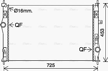 AVA PE2412 - Radiator, racire motor aaoparts.ro